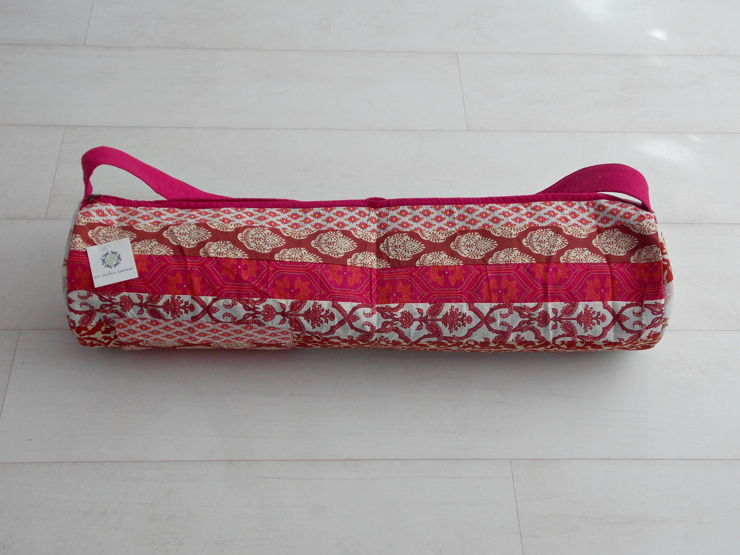 Red Medley Yoga Bag - Patchwork Stripes - An Indian Summer