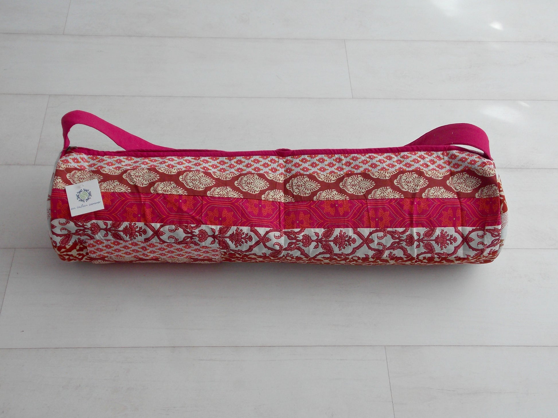 Red Medley Yoga Bag - Patchwork Stripes - An Indian Summer
