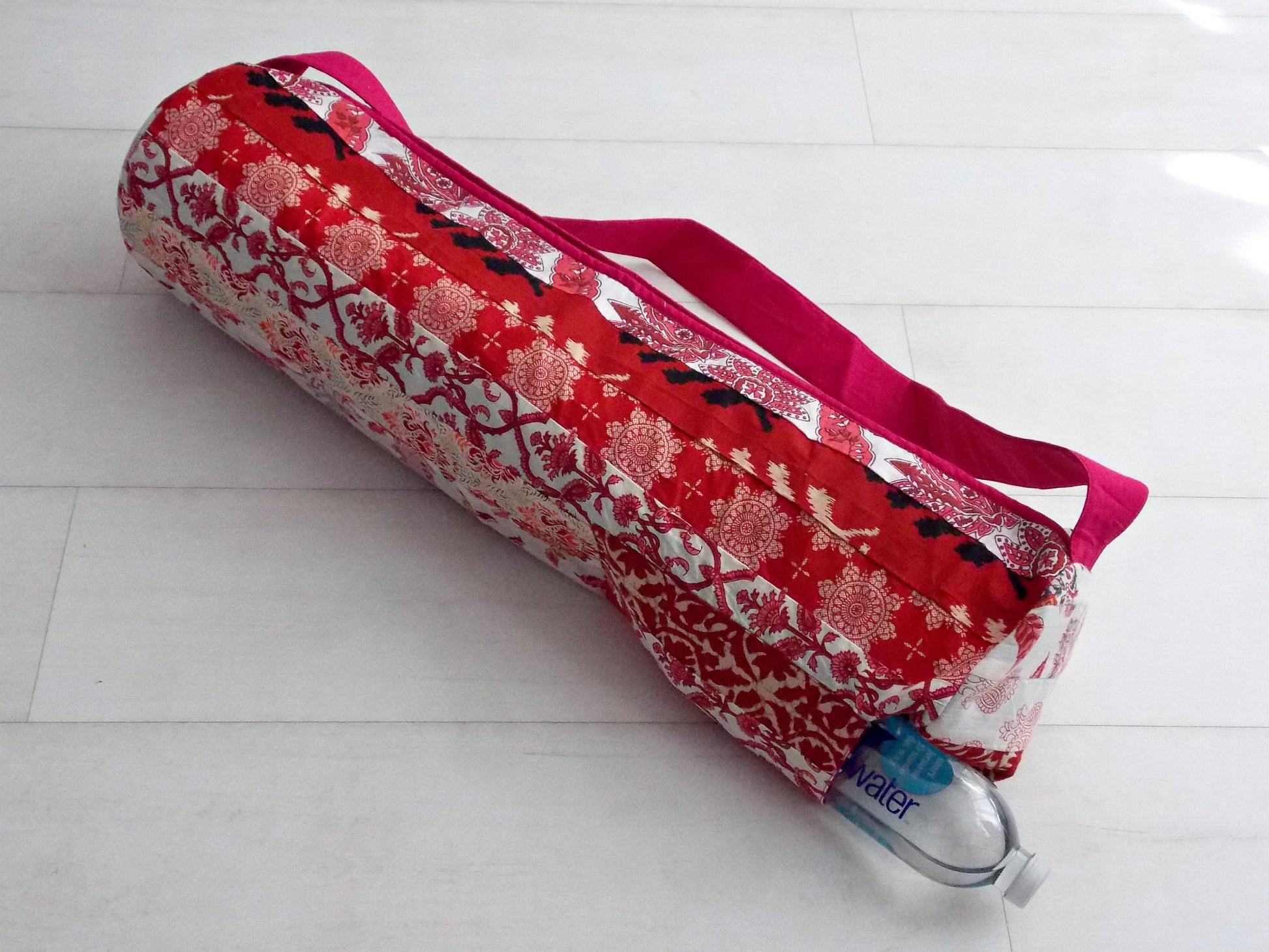 Red Medley Yoga Bag - Patchwork Stripes - An Indian Summer