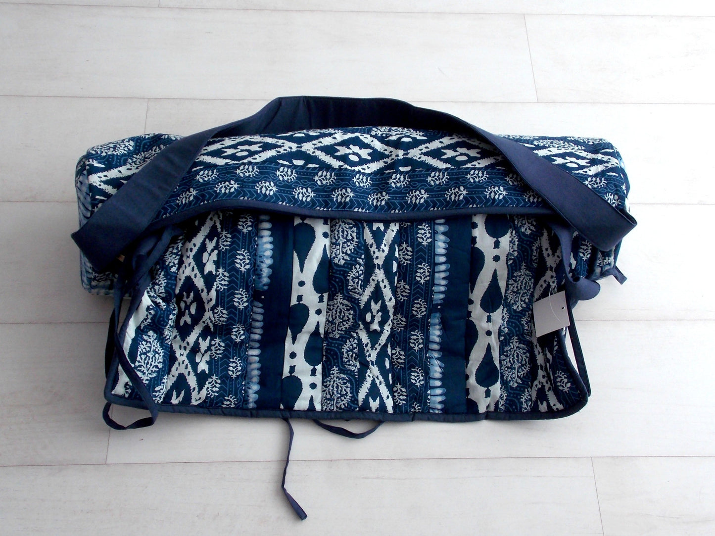Blue Medley Yoga Bag - Patchwork Stripes - An Indian Summer