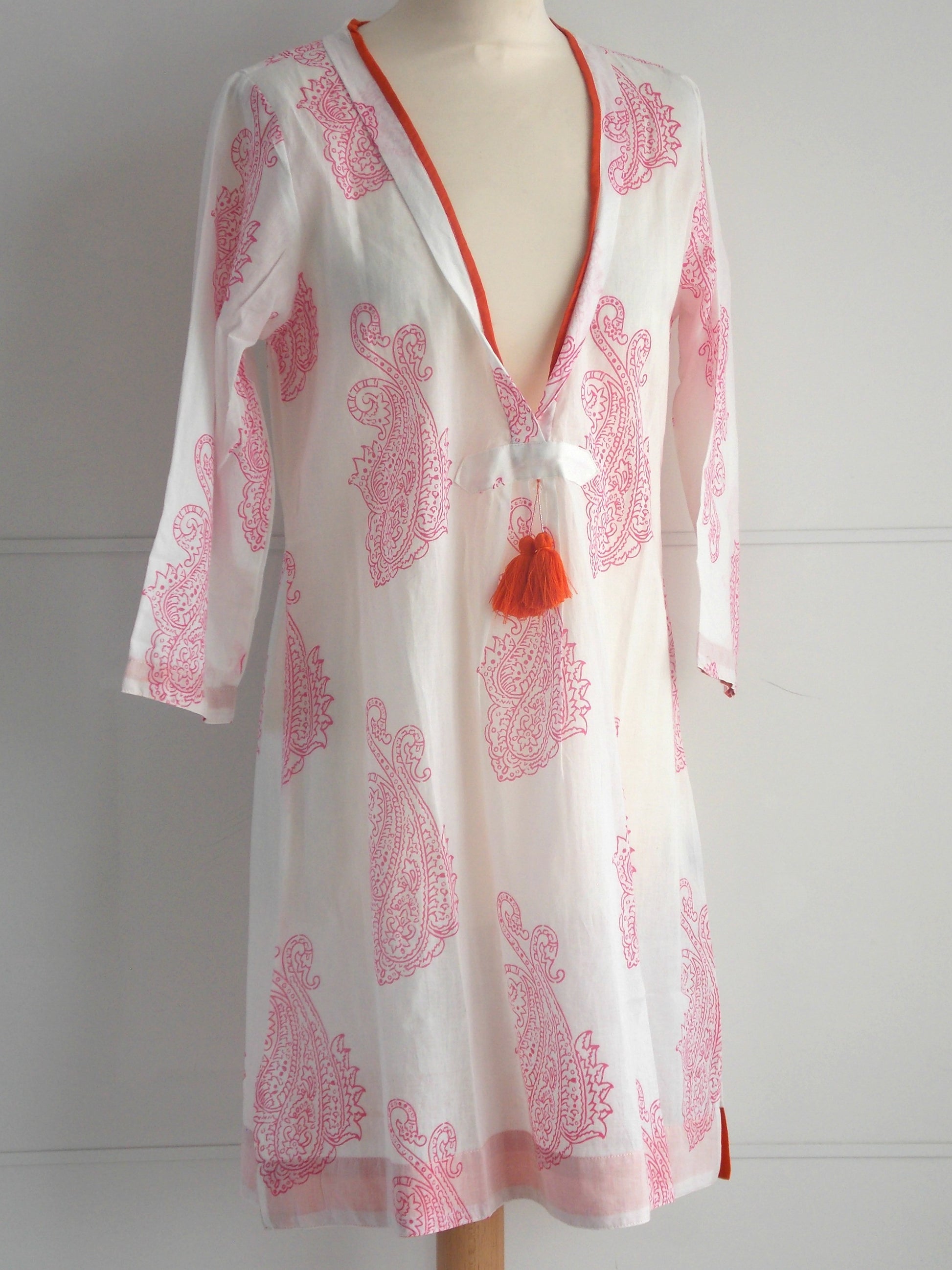 Malibu Coverup - Pink & Orange - An Indian Summer