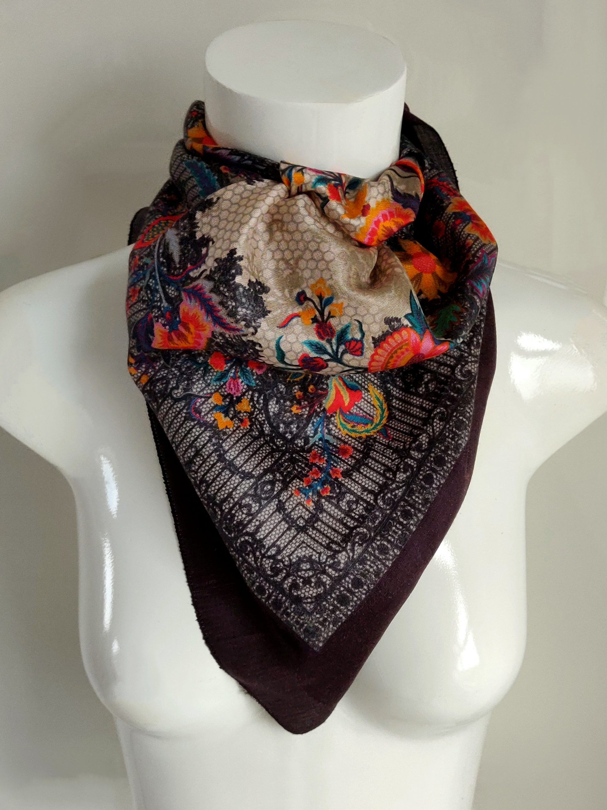 Bavaria Silk Square Scarf | 100% Silk | An Indian Summer | Seasonless Timeless Sustainable Ethical Authentic Artisan Conscious Clothing Lifestyle Brand