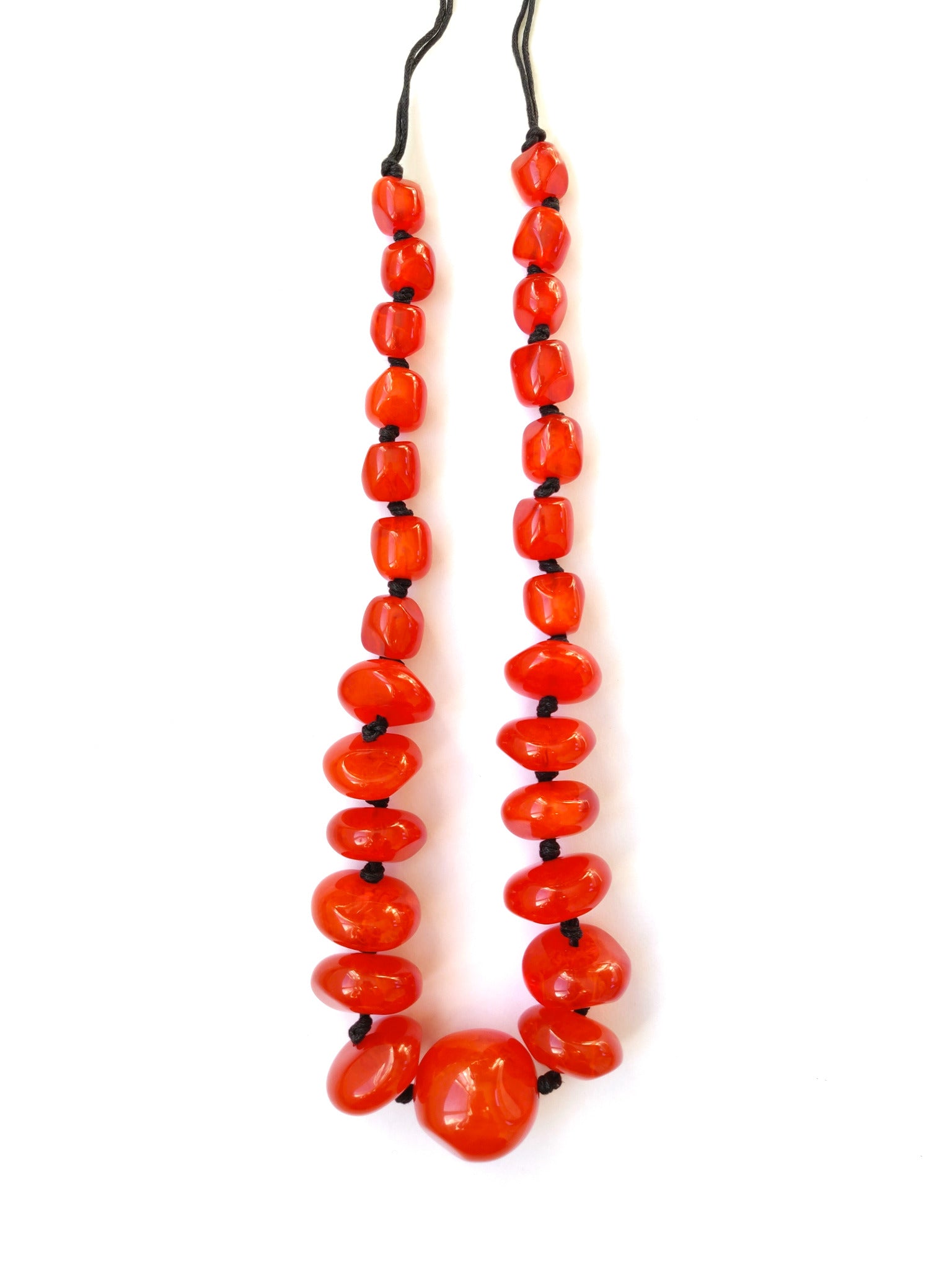 Mila Necklace - Carnelian Orange - An Indian Summer