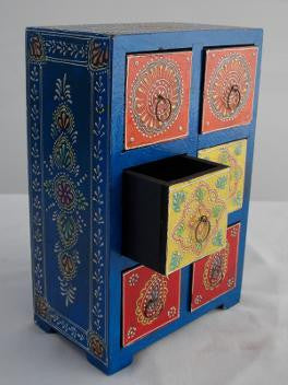 Painted Tall Chest of Drawers - An Indian Summer