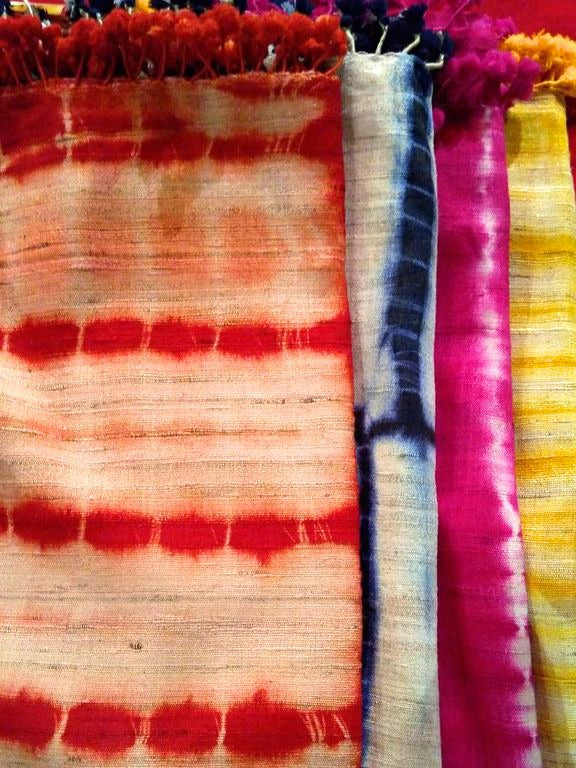 Handcrafted Shibori Stoles - Silk & Merino Wool - An Indian Summer